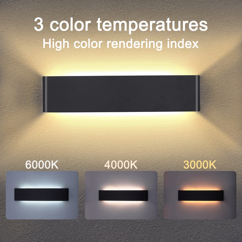 Remote Control LED Wall Lamp, Modern Dimmable Indoor Wall Light with LED Plate