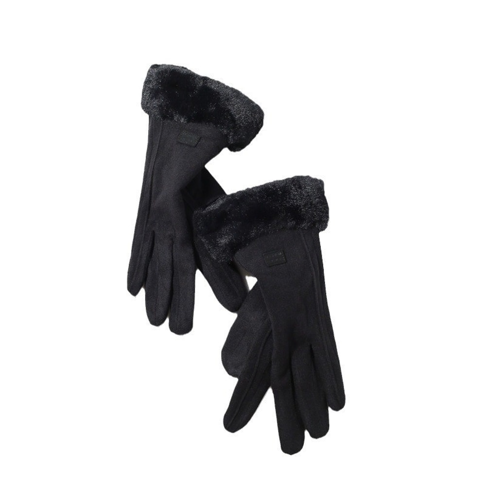 Women Winter Suede Touchscreen Gloves Plush Warm Driving Cycling Mittens 5