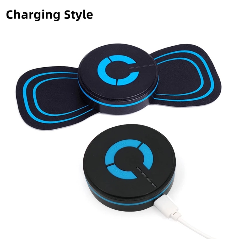 Mini Meridian Neck Massager, Portable EMS Lymphatic Drainage Pad for Muscle Pain Relief & Cervical Therapy