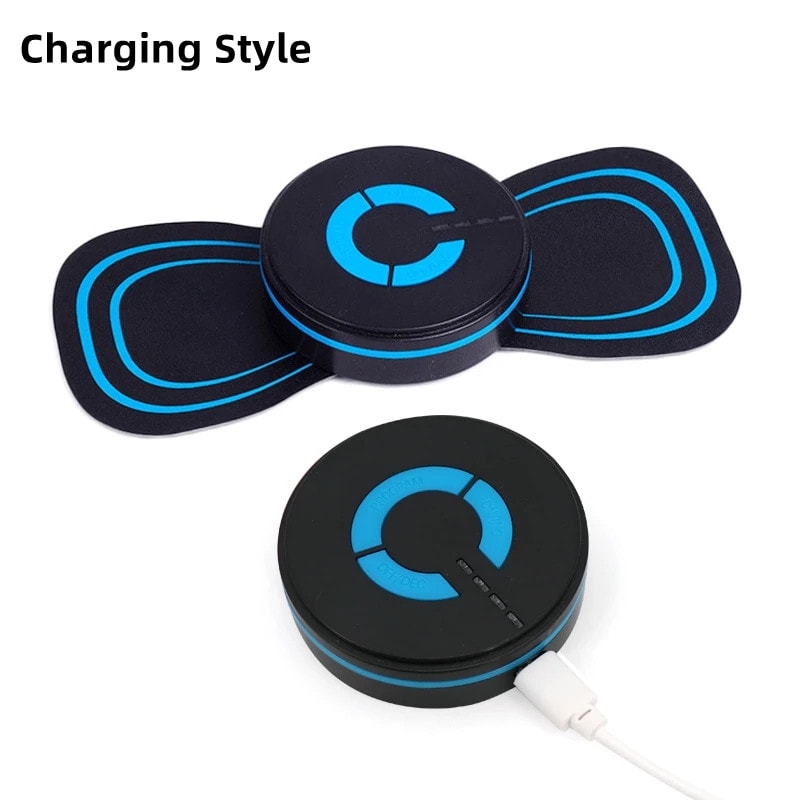 Mini Meridian Neck Massager, Portable EMS Lymphatic Drainage Pad for Muscle Pain Relief & Cervical Therapy