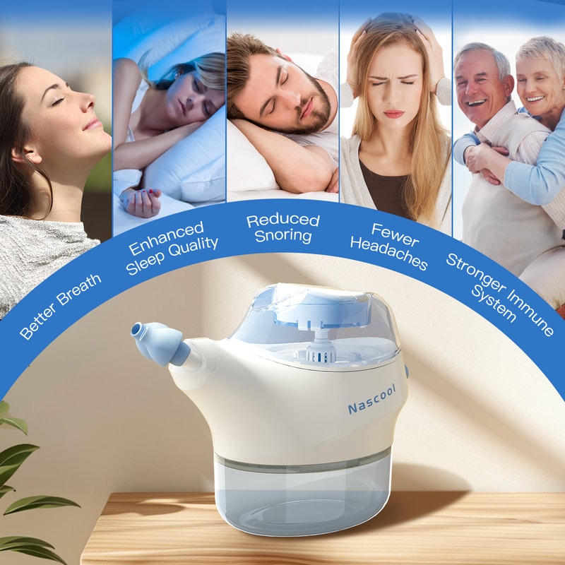 Electric Nasal Irrigation System With 50 SaltPods Effective Sinus Rinse Nose Washer For Sinus Reli 2