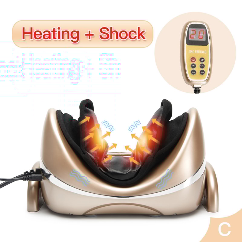 Electric Neck Massager, Vibration Heat & Air Compression Pillow for Cervical Pain Relief