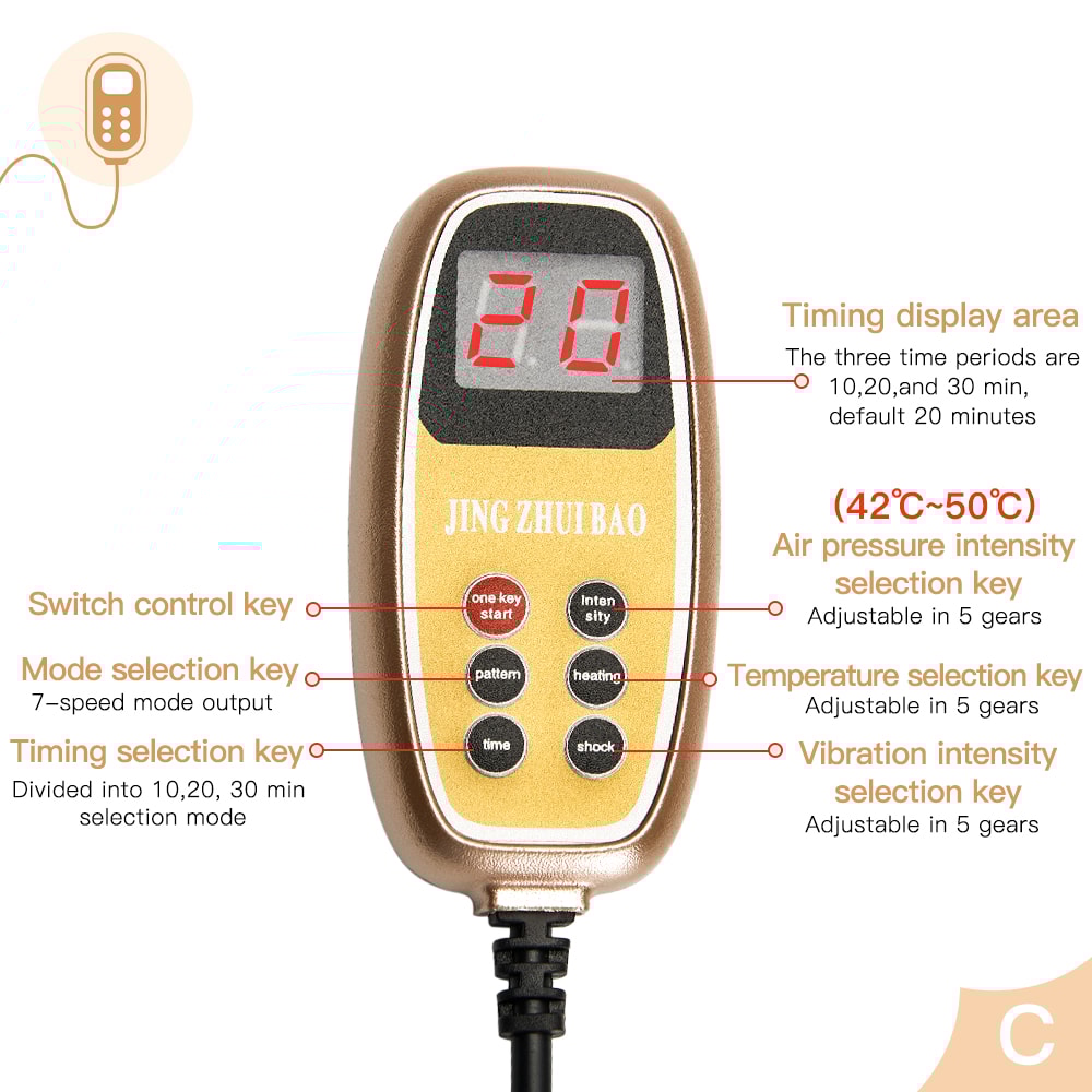 Electric Neck Massager, Vibration Heat & Air Compression Pillow for Cervical Pain Relief