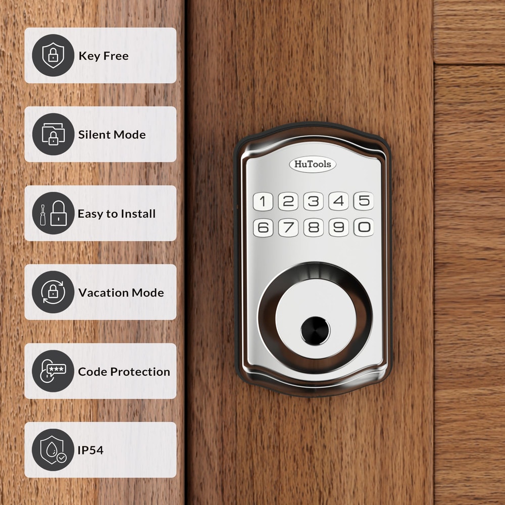 Smart Keypad Door Lock With Fingerprint Entry 20 Touch Locking And 20 User Codes For Easy Installat 3