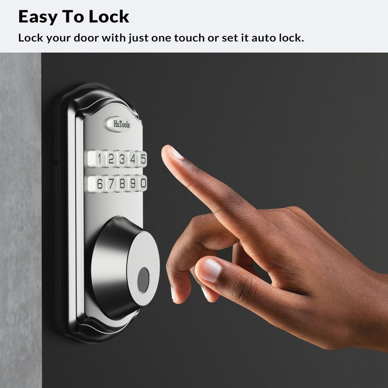 Smart Keypad Door Lock With Fingerprint Entry 20 Touch Locking And 20 User Codes For Easy Installat 4