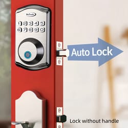 smart keypad door lock with fingerprint entry, 20 touch locking and 20 user codes for easy installation