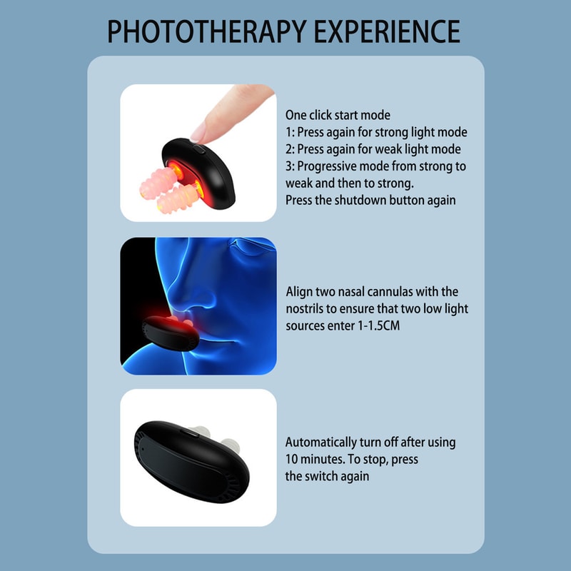 Smart Infrared Nasal Therapy Device, Portable Intelligent Machine for Rhinitis & Allergy Relief