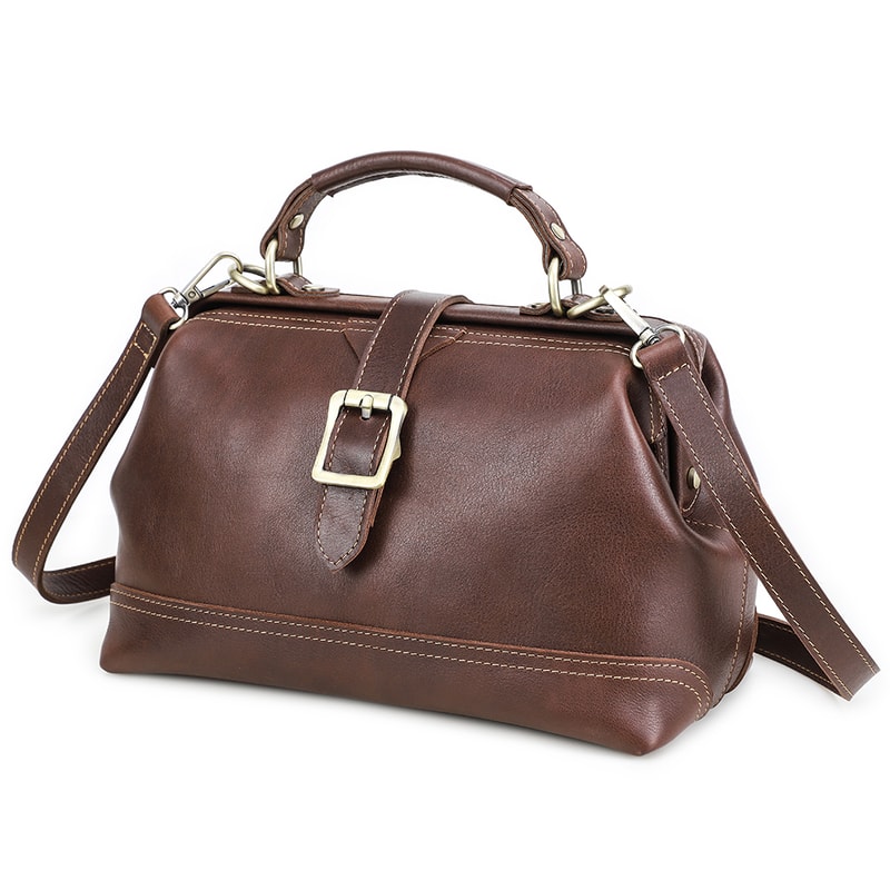 Genuine Leather Sling Shoulder Bag for Women, Luxury Designer Tote, Handbag & Fashionable Ladies Doctor Bag