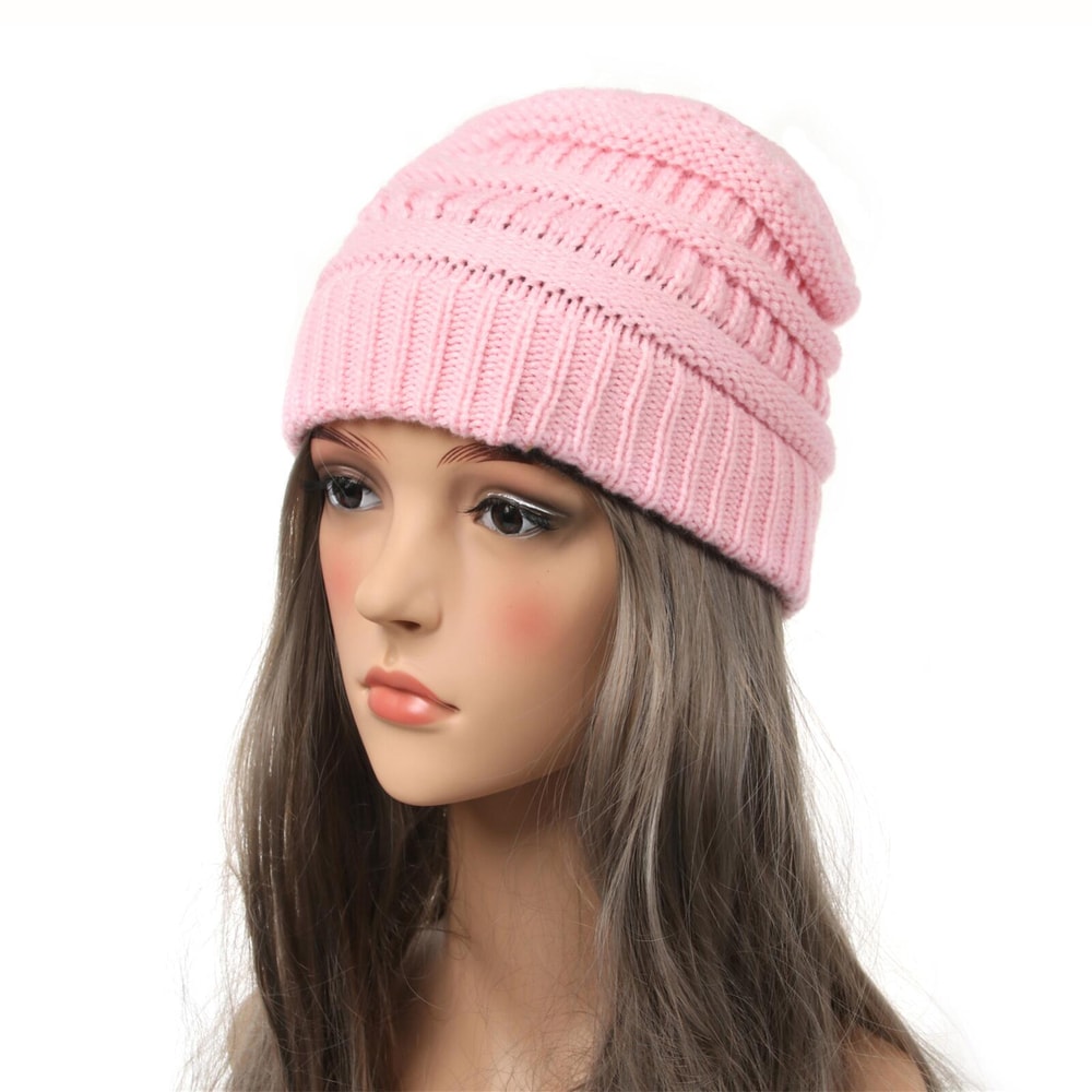 Trendy Cable Knit Knitted Beanie Hat For Women Soft Warm Stylish Winter Cap 3