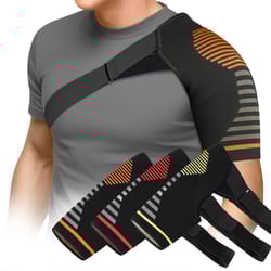 compression shoulder brace for torn rotator cuff & shoulder injuries, adjustable support for men & women