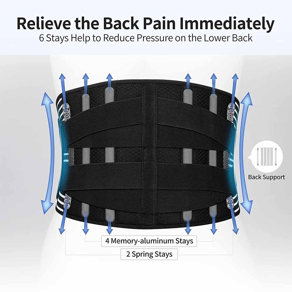 Double Pull Back Lumbar Support Belt Orthopedic Waist Trainer Brace For Men Women Back Pain Relief