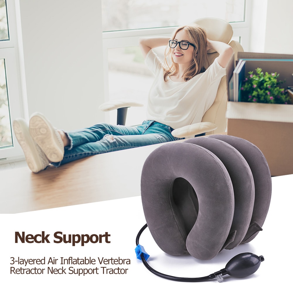 Inflatable Cervical Neck Traction Device For Instant Pain Relief Comfortable Neck Support Brace For 2