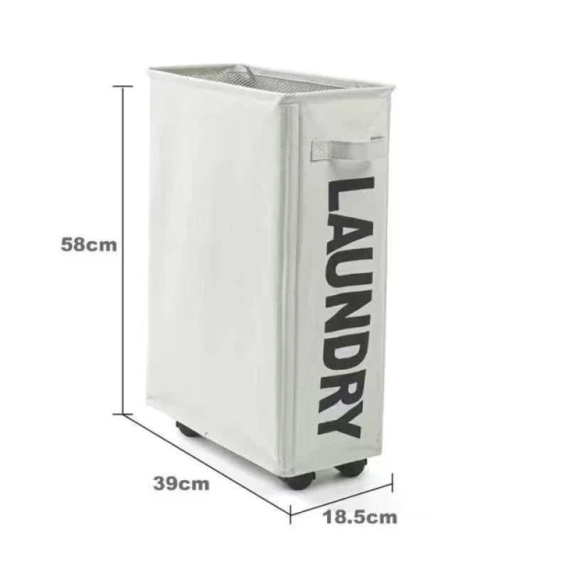 Large Capacity Laundry Basket With Wheels Waterproof Foldable Storage Bag For Yoga Mats Dirty Clot 9