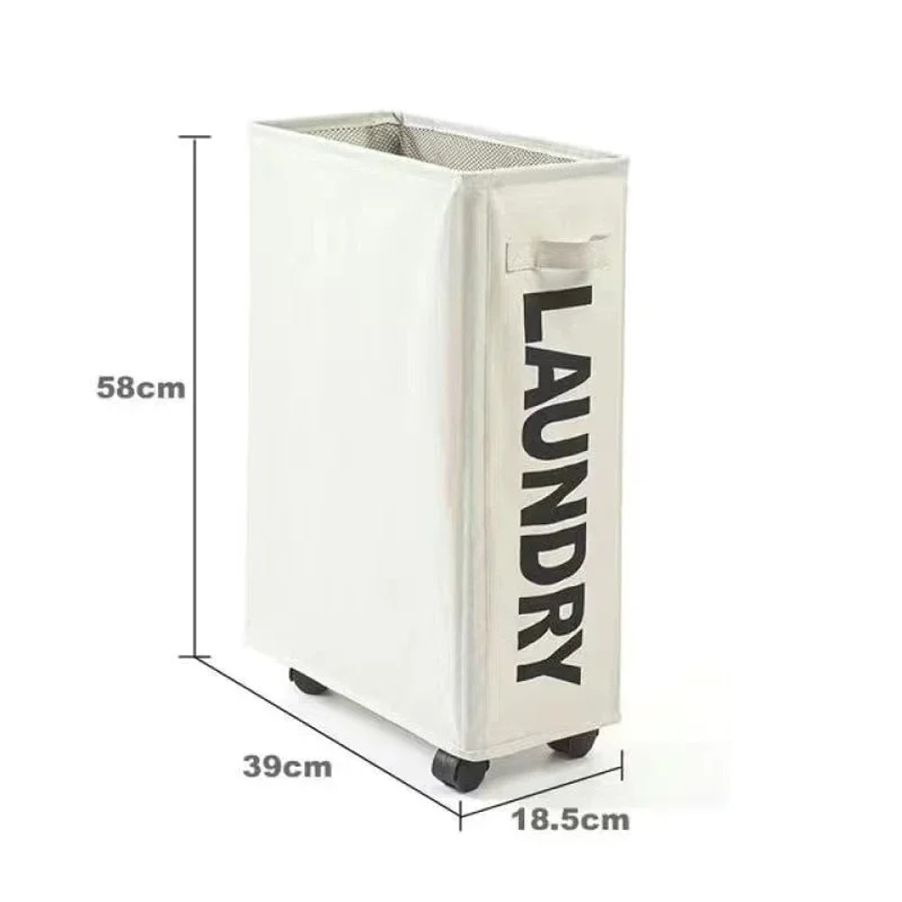 Large Capacity Laundry Basket With Wheels Waterproof Foldable Storage Bag For Yoga Mats Dirty Clot 8