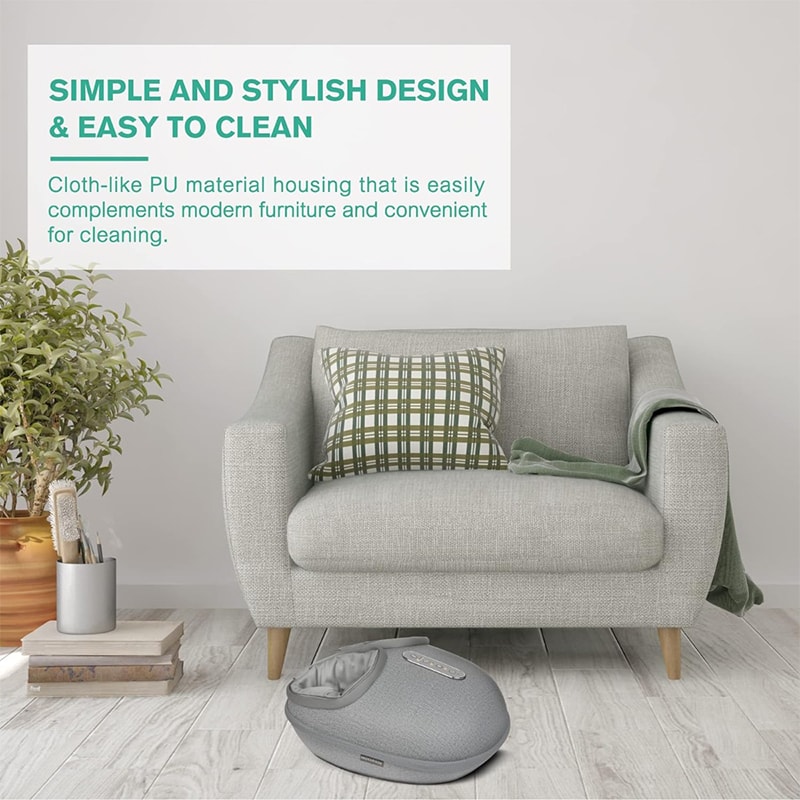 Foot Massager Heating Therapy Adjustable Shiatsu Deep Kneading Roller For Muscle Relaxation Pain R 4