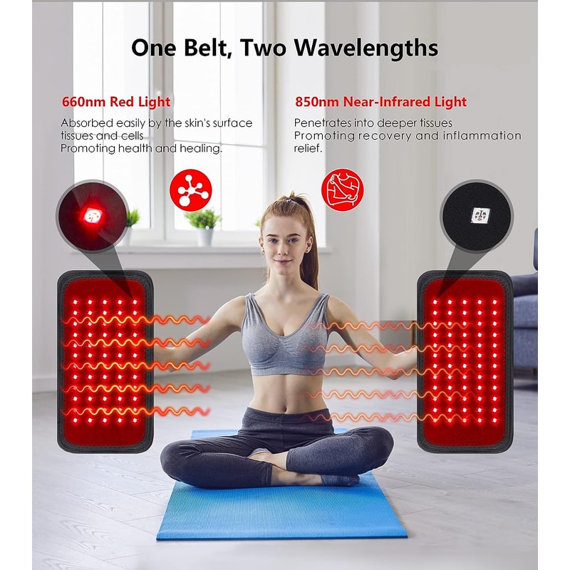 Infrared Light Therapy Belt For Waist Slimming Fat Burning And Back Pain Relief Full Body Heat Pad 4