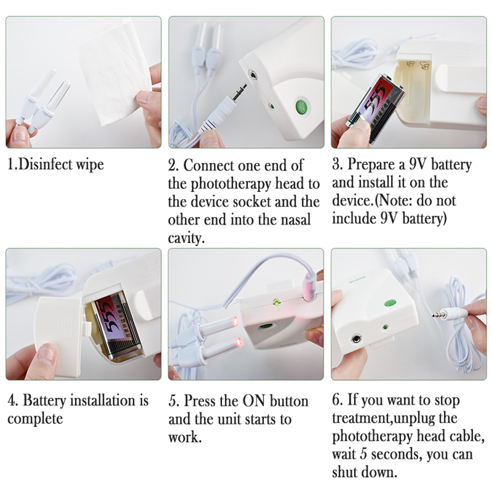 Low Frequency Pulse Laser Therapy Machine For Rhinitis Sinusitis And Hay Fever Relief 4