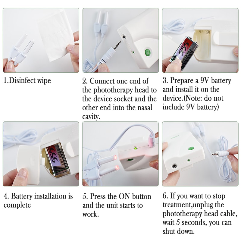 Low Frequency Pulse Laser Therapy Machine For Rhinitis Sinusitis And Hay Fever Relief 4