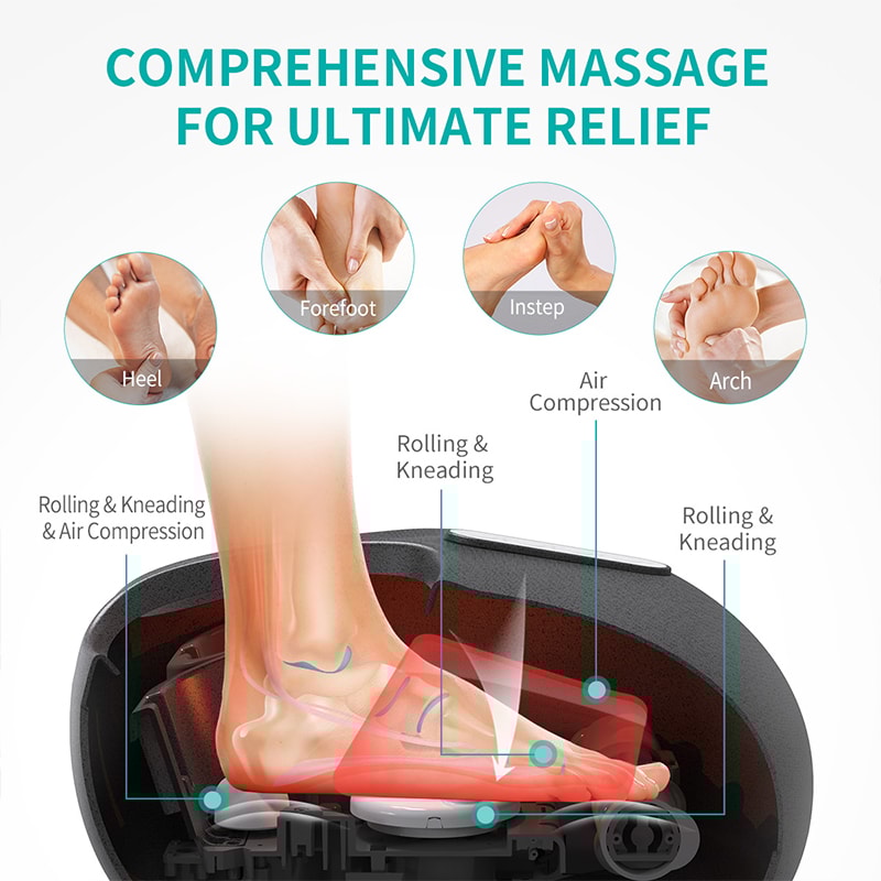Deep Kneading Foot Massager With Heat Air Compression Vibration Relieve Muscle Tension Promote Re 1