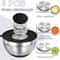 Stainless Steel Mixing Bowl Set With Airtight Lids And NonSlip Bottoms For Baking Serving 4