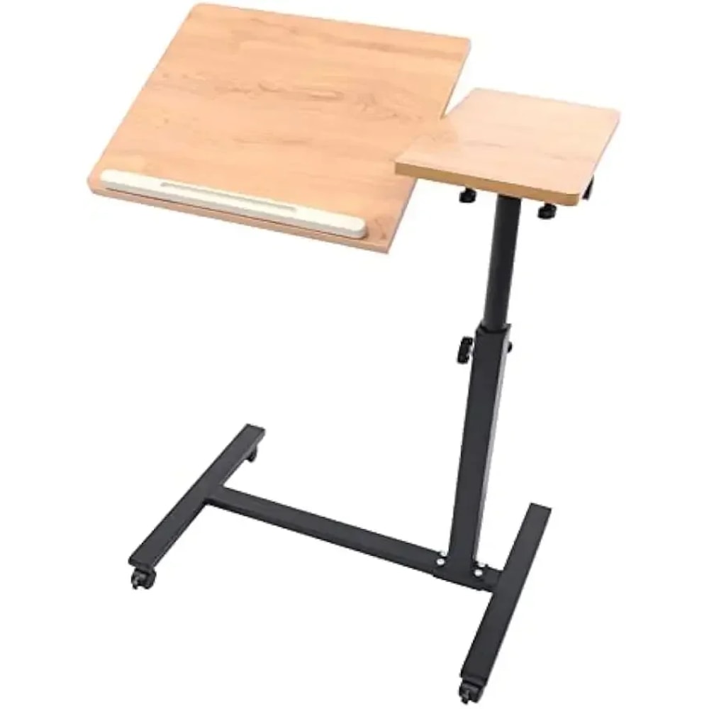 Height Adjustable Rolling Laptop Desk Mobile Tilting And Rotating Computer Cart For Comfort Flexib 3