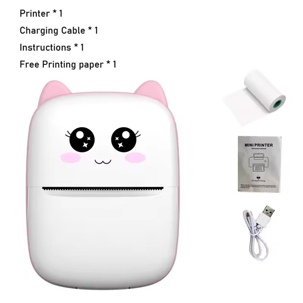 Mini Cat Portable Thermal Printer Wireless Bluetooth Printer For Photos And Labels 7