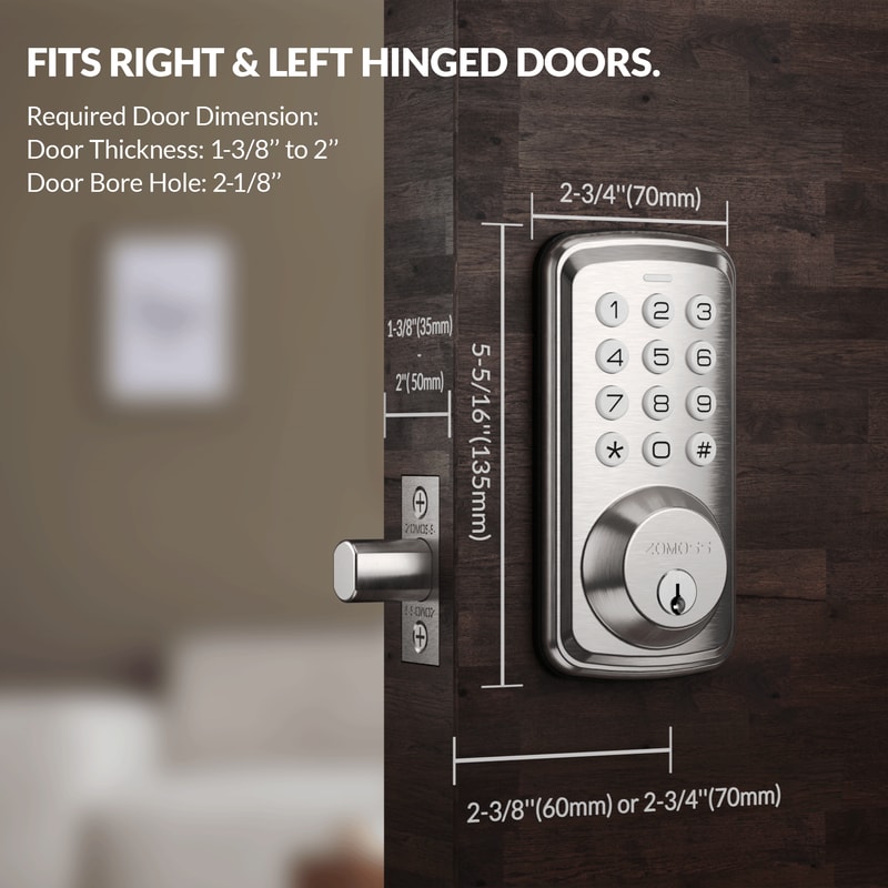 Smart Keypad Door Lock Digital Keyless Entry With AntiPeeking Password Auto Lock And Easy Installat 5