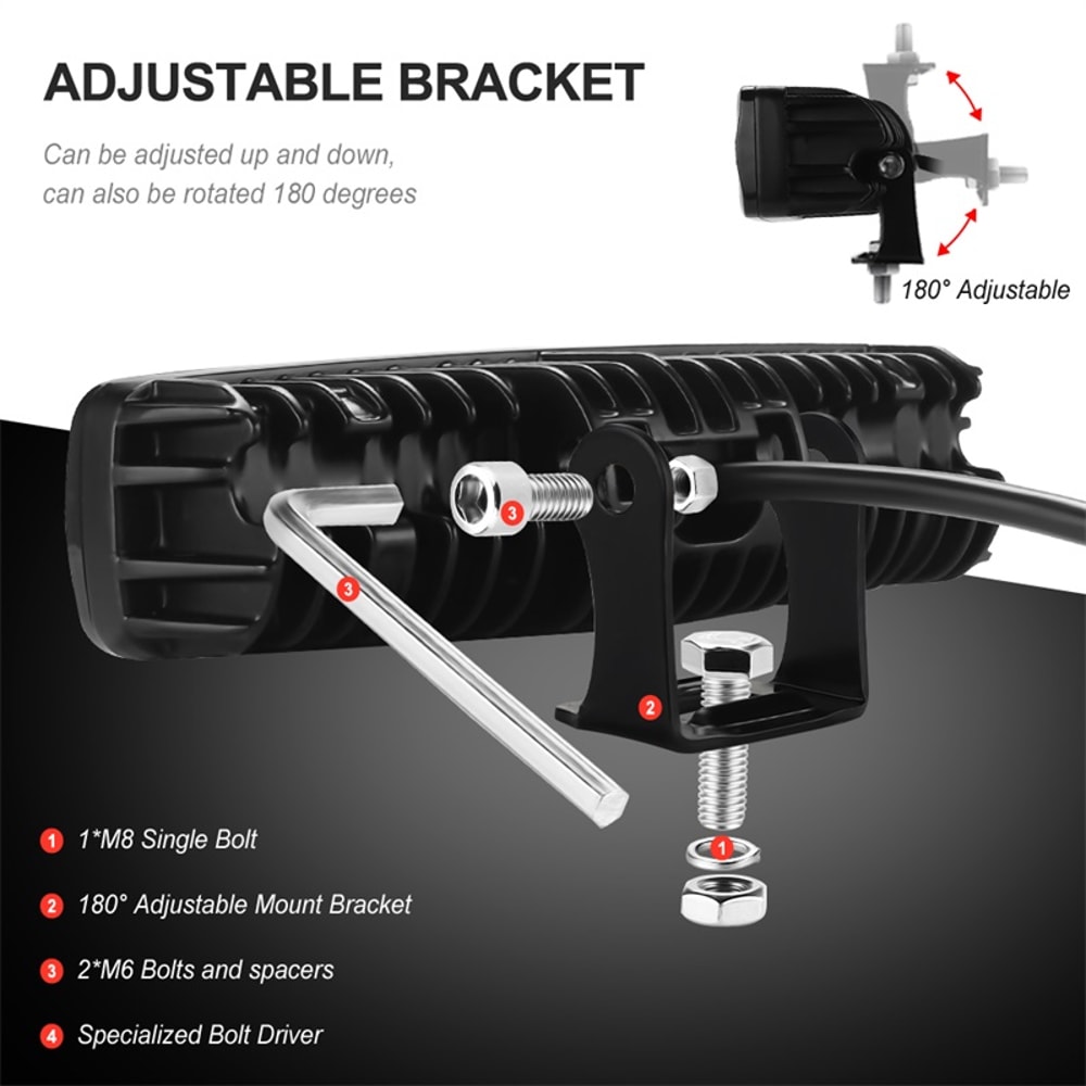 LED Light Bar Work Light for Car, Motorcycle, and Off-Road Fog Light