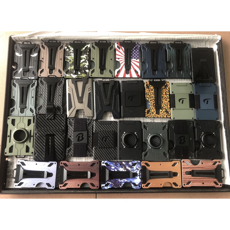 Aluminum Slim Minimalist Wallet For Men Holds 15 Cards Cash With Stretchable Belt 5