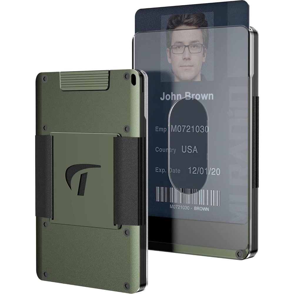 Aluminum Slim Minimalist Wallet For Men Holds 15 Cards Cash With Stretchable Belt 6