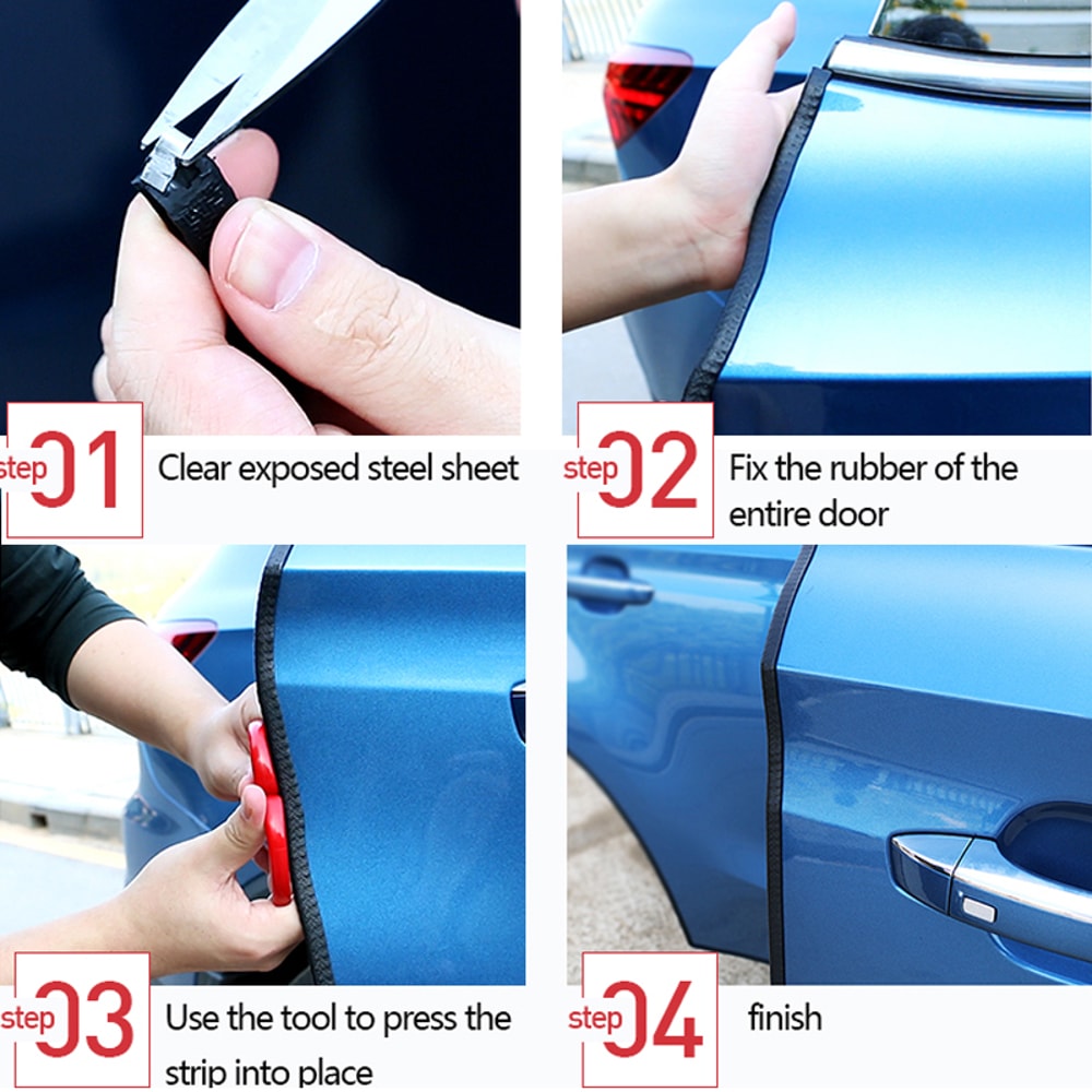 Universal Car Door Edge Scratch Protector Trim Sealing Guard For Auto Door Protection 4