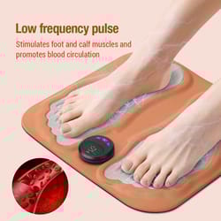foot massager pad, 15 intensity levels, rechargeable for relaxation & muscle relief