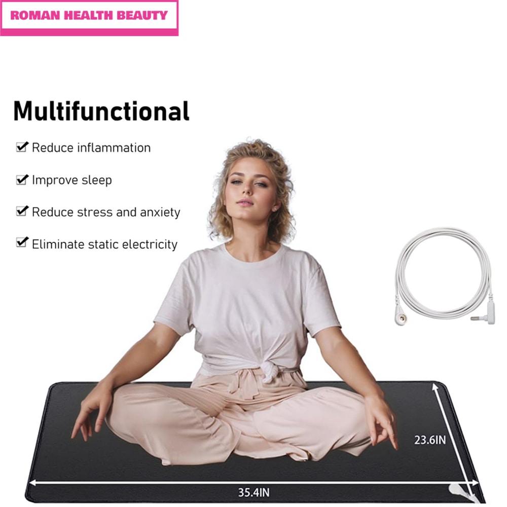 Grounding Mat For Sleep Improvement And Health Recovery EMF Protection Earthing Pad With Cable For