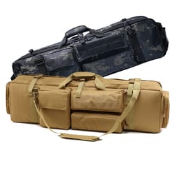 heavy duty tactical rifle gun bag, durable oxford airsoft paintball case with shoulder strap