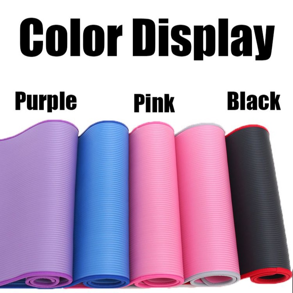 Extra Thick NonSlip Yoga Mat For Exercise Pilates And Fitness Workouts With Bandage 2