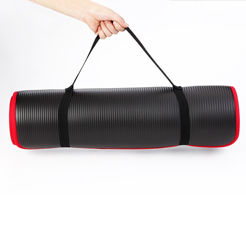 Extra Thick NonSlip Yoga Mat For Exercise Pilates And Fitness Workouts With Bandage 3