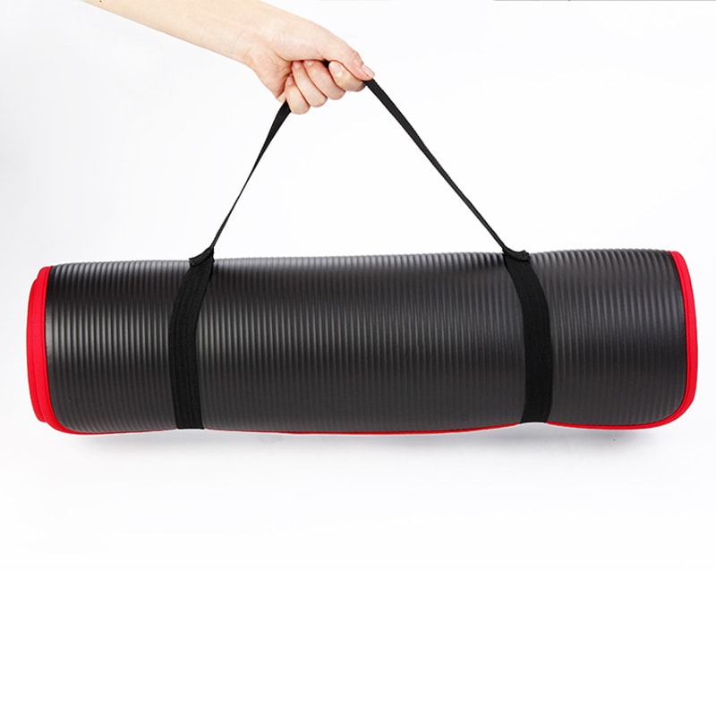 Extra Thick NonSlip Yoga Mat For Exercise Pilates And Fitness Workouts With Bandage 3