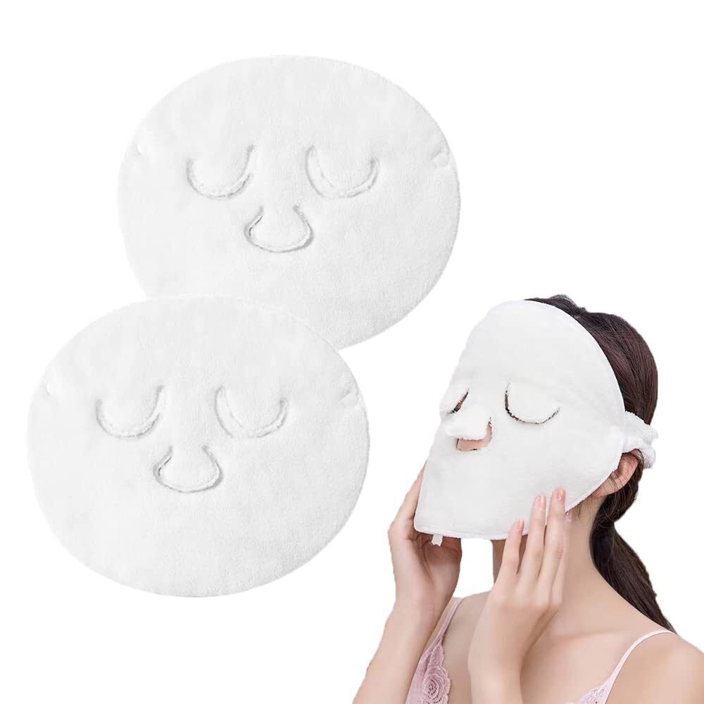 Cotton Hot Compress Towel, Moisturizing Skin Care Mask for Pore Cleaning and Hydration