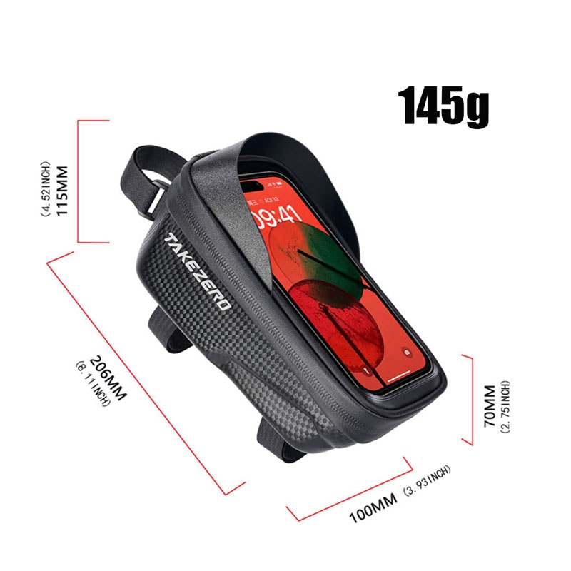 Mountain Bicycle Handlebar Bag EVA Hard Shell Mobile Phone Front Bar Storage For Road Bikes Cycling 5