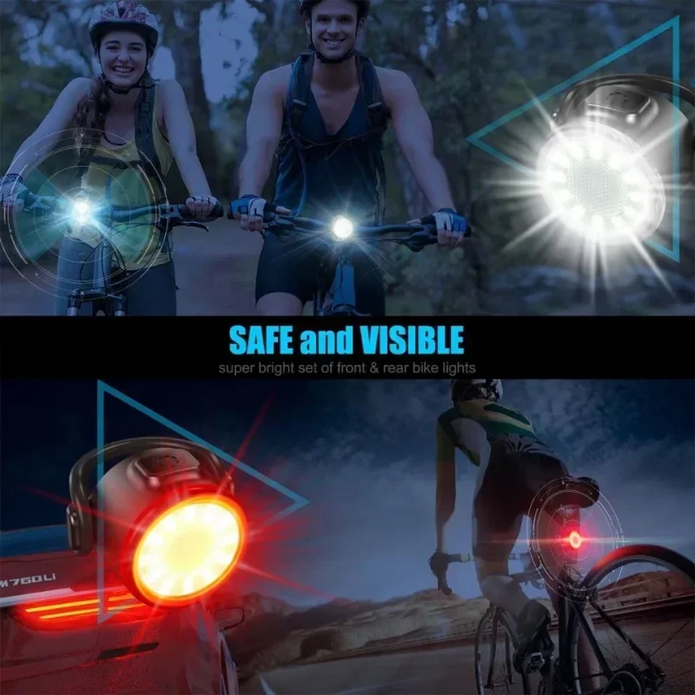 Waterproof LED Bicycle Taillight Rechargeable Rear Lamp For MTB Cycling Warning Light For Night Rid 3