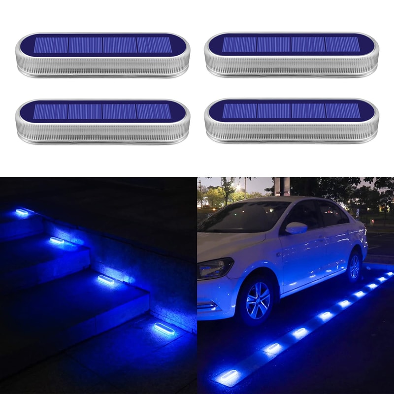 Waterproof LED Outdoor Lighting for Steps, Docks, and Driveways, IP68 Wireless, Solar-Powered