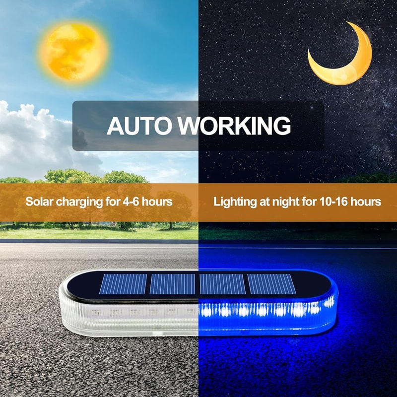 Waterproof LED Outdoor Lighting for Steps, Docks, and Driveways, IP68 Wireless, Solar-Powered