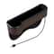 Car Crevice Storage Box With USB Charger LED Light Seat Gap Organizer For Phone Cards Bottles And 5