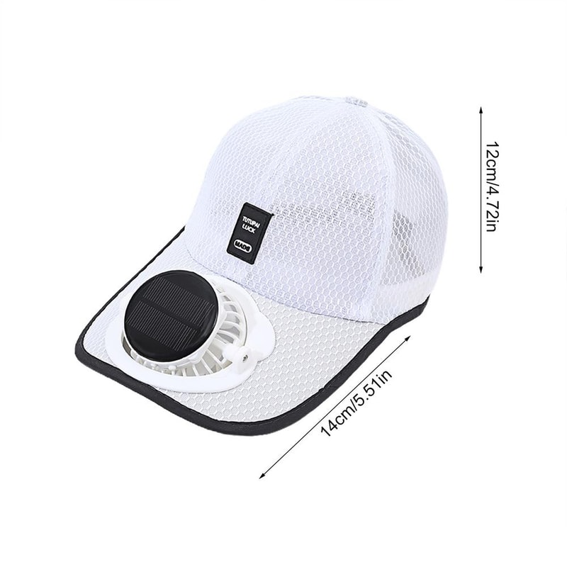 SolarPowered Fan Hat For Men Women Breathable Mesh Sun Protection Duck Tongue Beach Hat 4