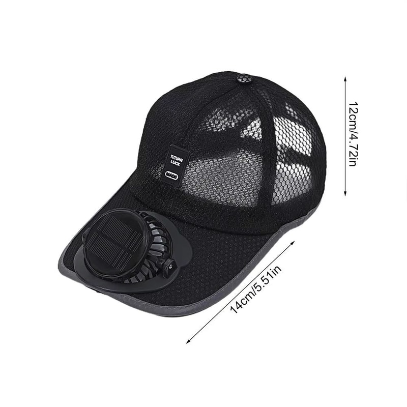 SolarPowered Fan Hat For Men Women Breathable Mesh Sun Protection Duck Tongue Beach Hat 5