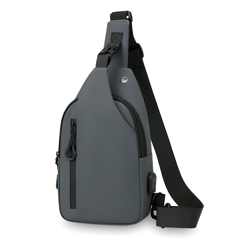 Large Capacity USB Charging Multifunctional Chest Bag Fashionable Lightweight Crossbody Shoulder Ba 2