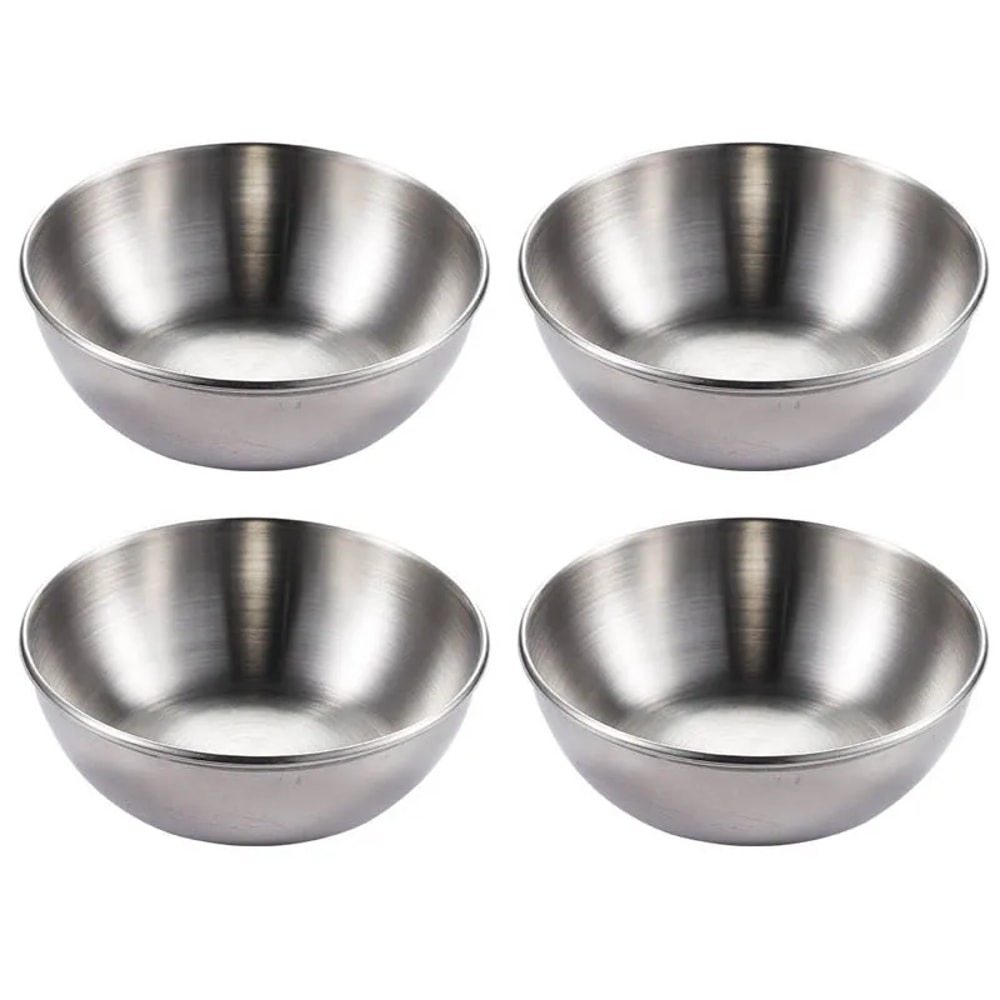 Stainless Steel Golden Sauce Dishes Set Elegant Spice Serving Trays For Appetizers Seasonings 5