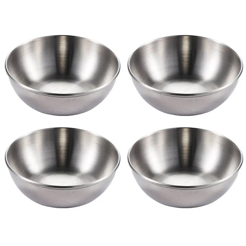 Stainless Steel Golden Sauce Dishes Set Elegant Spice Serving Trays For Appetizers Seasonings 5