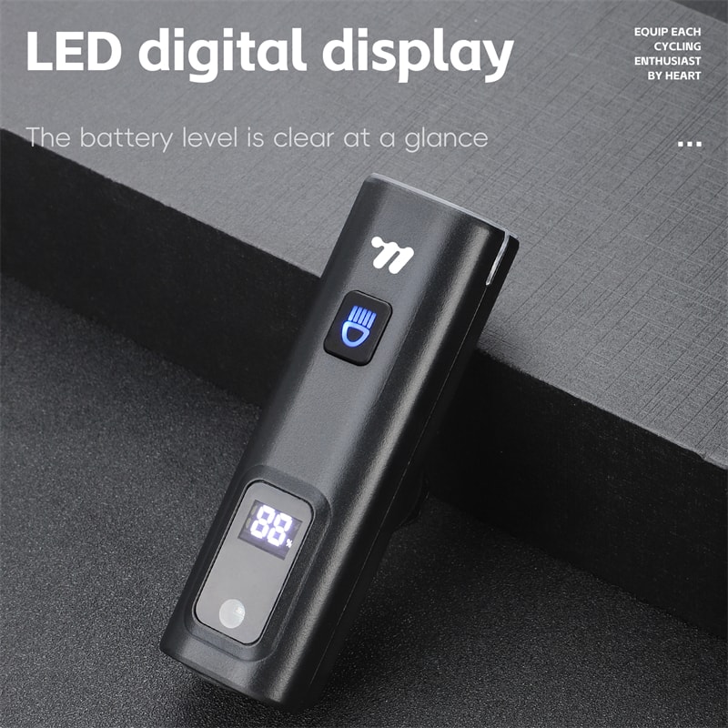 Intelligent Light Sensing Bike Front Light, Portable Cycling Flashlight with Quick Release Bicycle Headlight