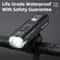 Intelligent Light Sensing Bike Front Light, Portable Cycling Flashlight with Quick Release Bicycle Headlight